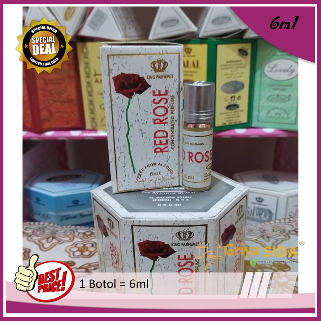 Parfum Red rose 6ml alraehan minyak wangi al raehan mirip al rehab parfum Harga grosir PROMO!!