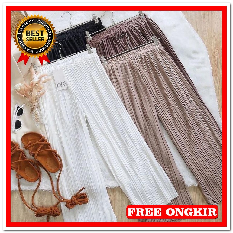 Kulot Highwaist Premium - Kulot Wrap Pants Cullote Highwaist Wideleg Pants Celana Kulot Highwaist Ko