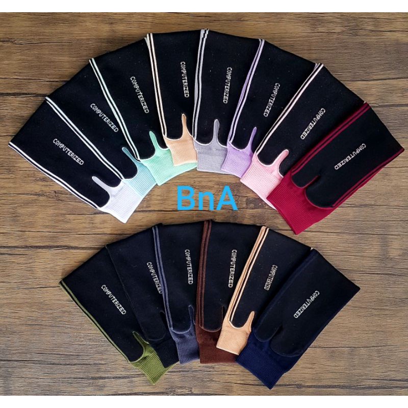(PREMIUM) KAOS KAKI JARI JEMPOL NILON WARNA TELAPAK HITAM MOTIF POLOS WANITA MUSLIMAH DEWASA-2