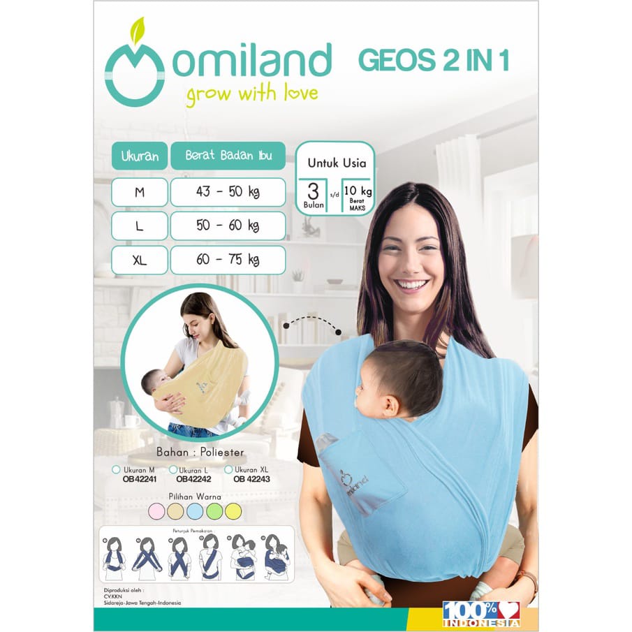 Omiland gendongan geos bayi 2 IN 1