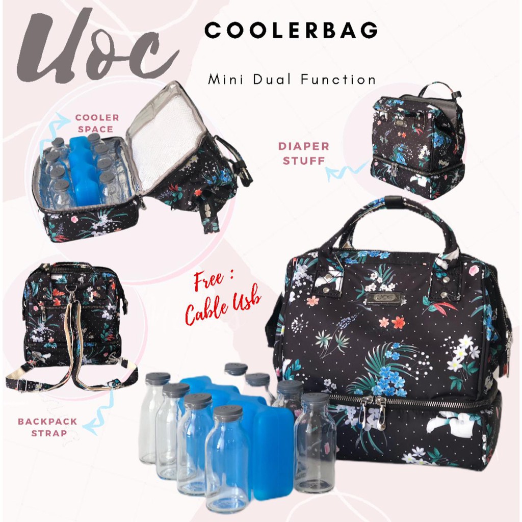 11.11 BIG SALE !! TAS ASI COOLER BAG /TAS DIAPER “UOC” DIAPERBAG + COOLERBAG ALL IN ONE BAG !