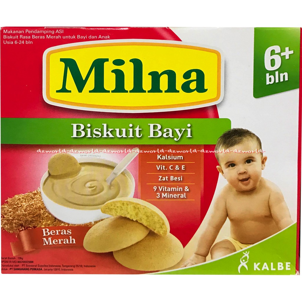 Milna Biskuit Bayi Instan Beras Merah Biskuit Rasa Red Rice 130gr