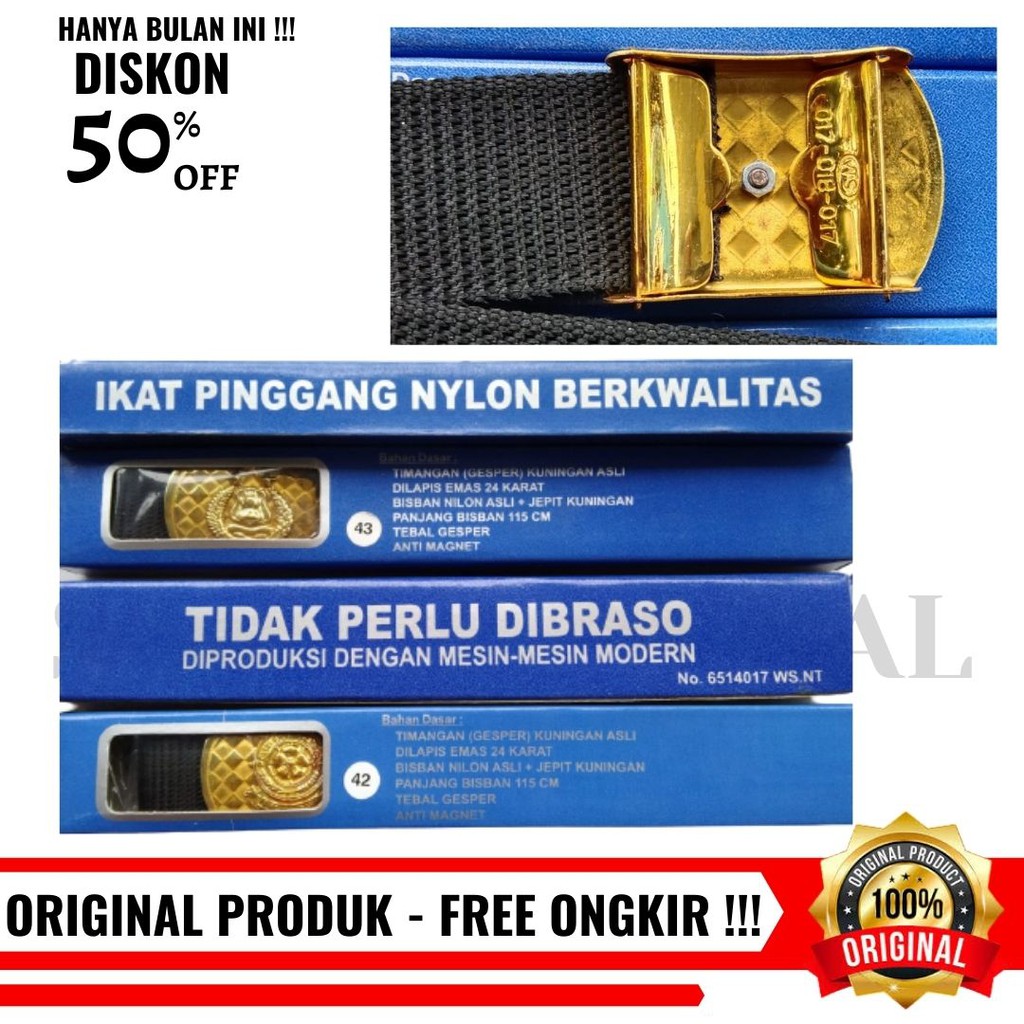 Ikat pinggang nylon motif sabuk pdh Berbagai Instansi Kopel Security Satpam Polri Polisi - SN01