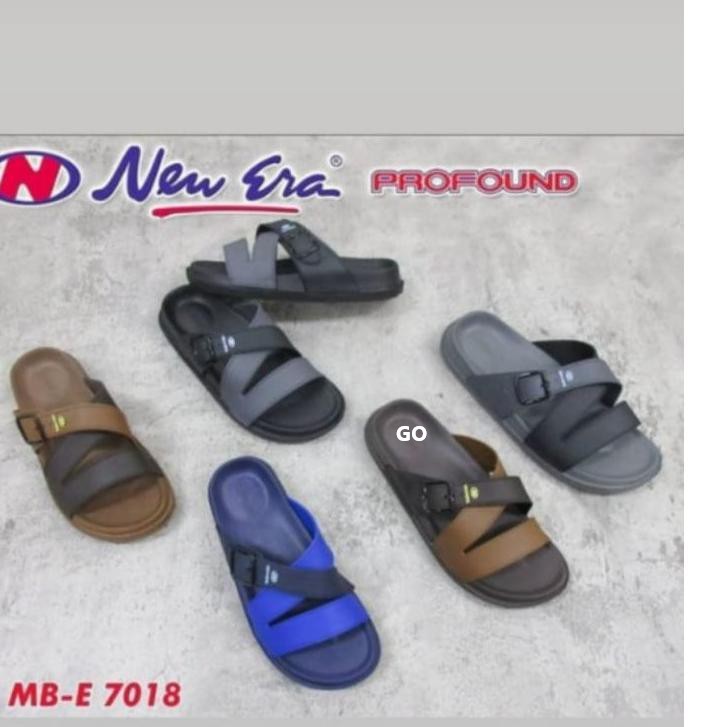 gos NEW ERA MB.E 7018 Sandal Selop Silang Laki Perempuan Original