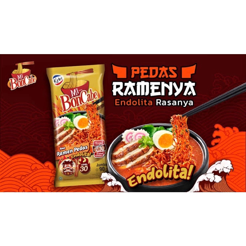 

KOBE BONCABE MIE RAMEN PEDAS LEVEL30 90gr jumbo