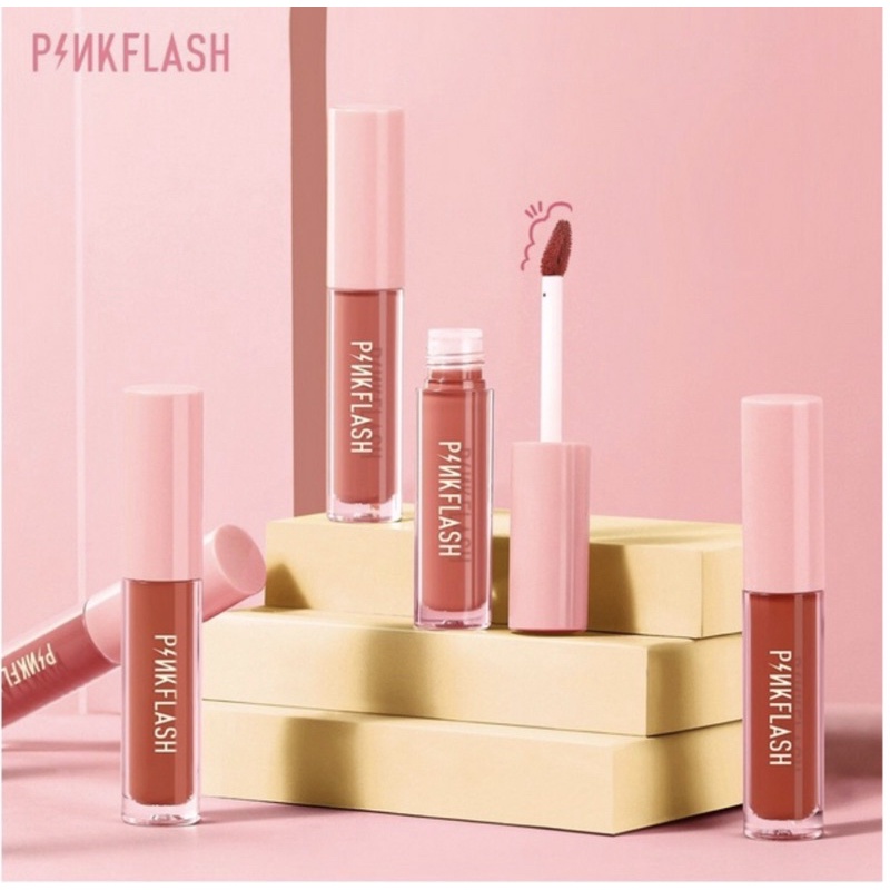 PINKFLASH Long Lasting Matte Lipcream - Lipstick Liptint Lembut Tahan Lama &amp; Air