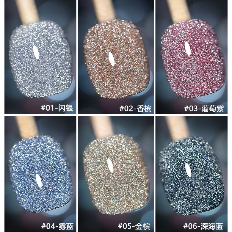 Kutek Gel UV LED Diamond Reflektive Flash Gliter Nail polish Gel Art/Cat Kuku 15ml