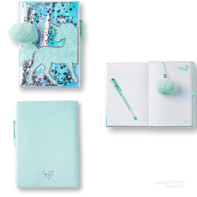 

Justice Shaky Glitter Unicorn Diary With Pen - Diary Justice