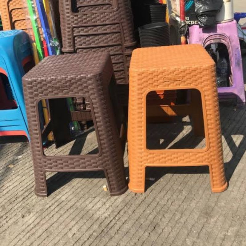 bangku plastik tabitha motif rotan bangku baso