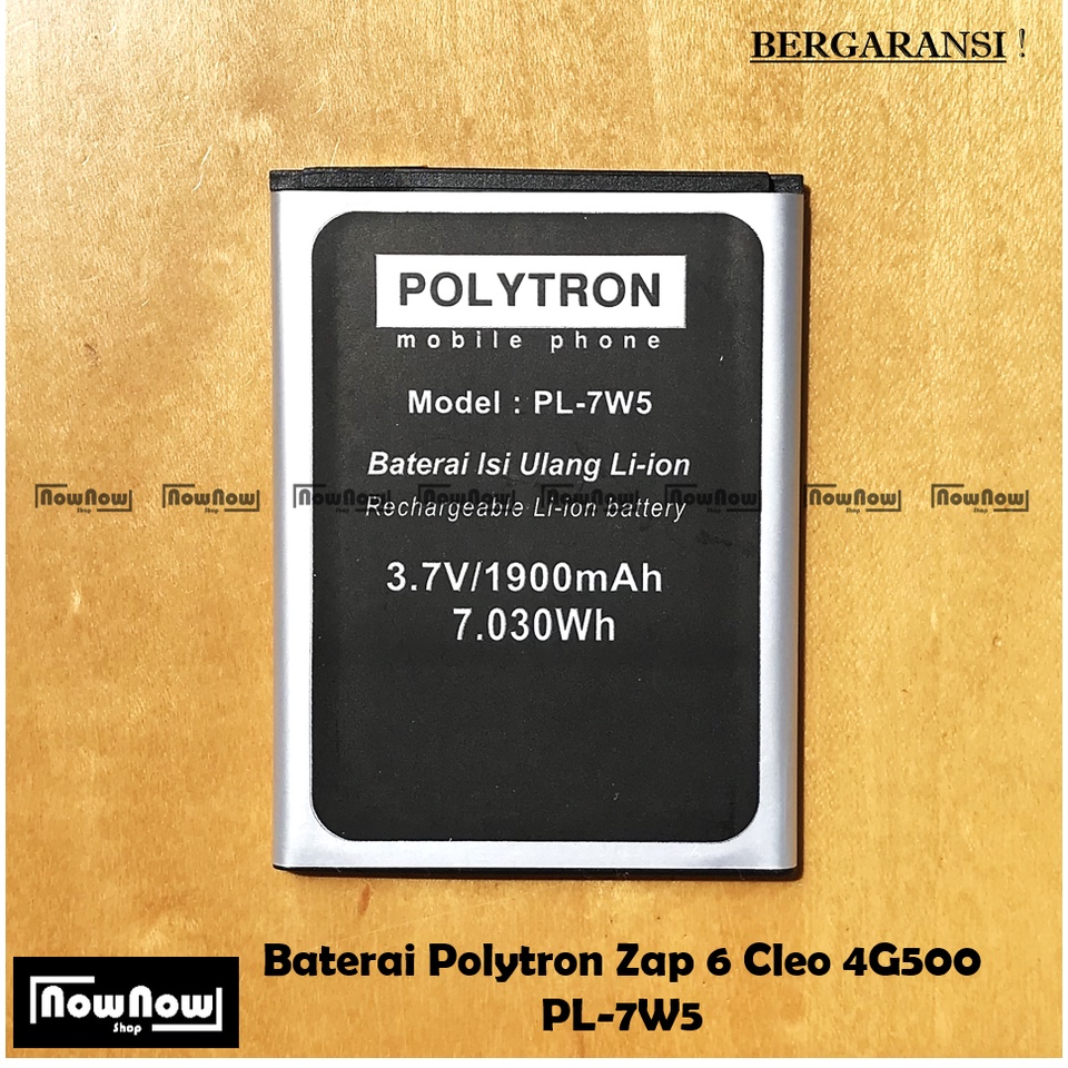 Baterai Polytron Zap 6 Zap6 Cleo 4G500 PL-7W5 PL7W5 PL 7W5 Batre Batrai Politron HP