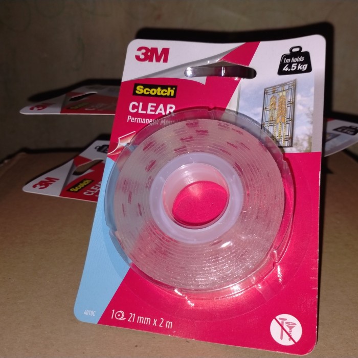 

3M Double tape scotch clear permanent 21mm x 2mt