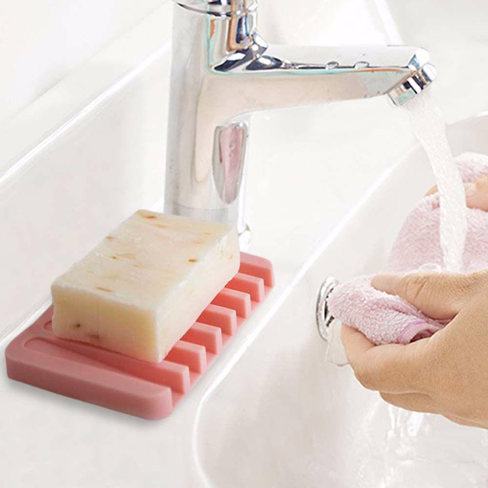 【 ELEGANT 】 Tempat Sabun Dapur Tahan Lama Shower Tray Drain Rack Self Draining Rak Penyimpanan