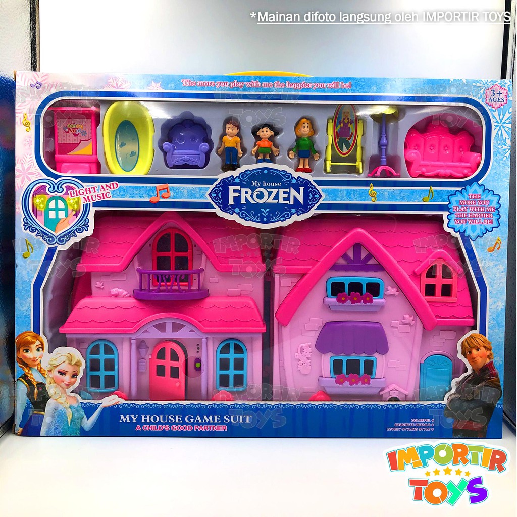 Mainan Rumah VILLA ANAK FROZEN + AKSESORIS IMPORTIR TOYS