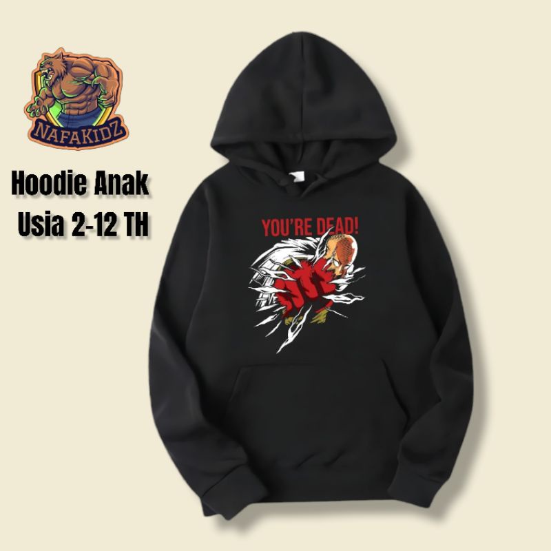 HOODIE ANAK ANIME ONE PUNCH MAN SWEATER ONE PUNCH MAN JAKET ANAK ONE PUNCH MAN HUDI ANAK SAITAMA ONE