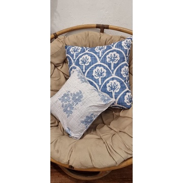 SARUNG BANTAL SOFA PRINT JUMBO 60X60 CM MOTIF DENIM WASHED