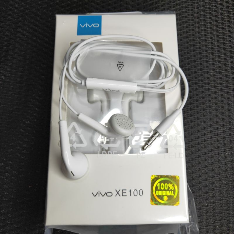 Headset Vivo Original 100% XE100 Hifi Stereo Bass