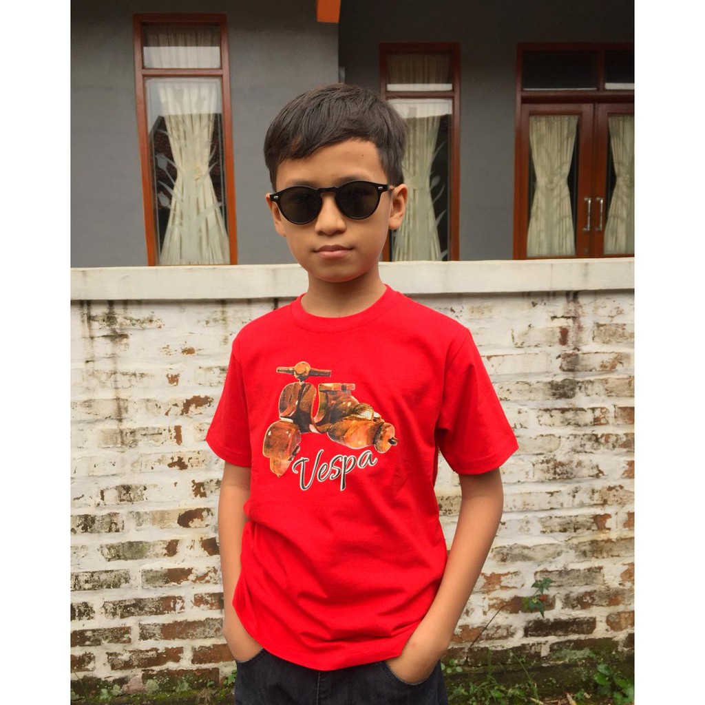KAOS ANAK GAMBAR VESPA / BAJU ANAK / KAOS COTTON COMBED