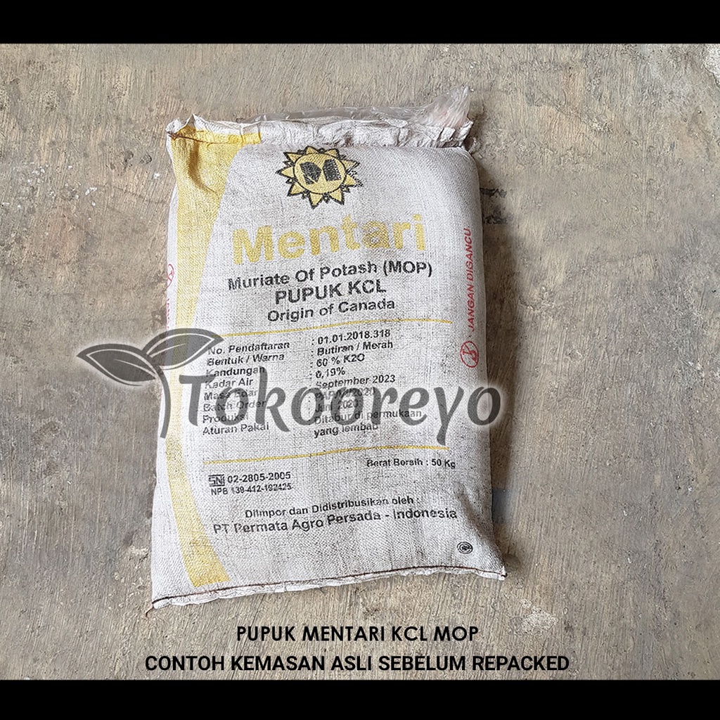 Gaardeen Pupuk Mentari Mop Kcl 1 Kg Kemasan Repack