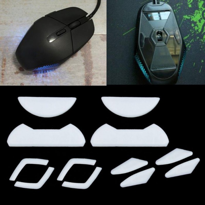 Psy 2 Set Kaki Mouse Gaming Warna Putih Untuk Logitech G302 G303