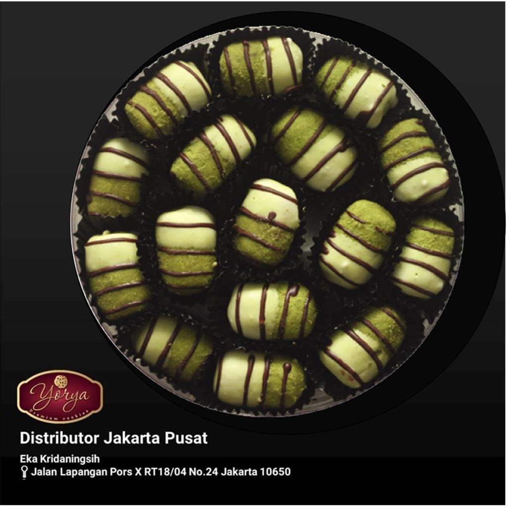 Kue Kering Cookies Premium Yorya -  Stick Green Tea