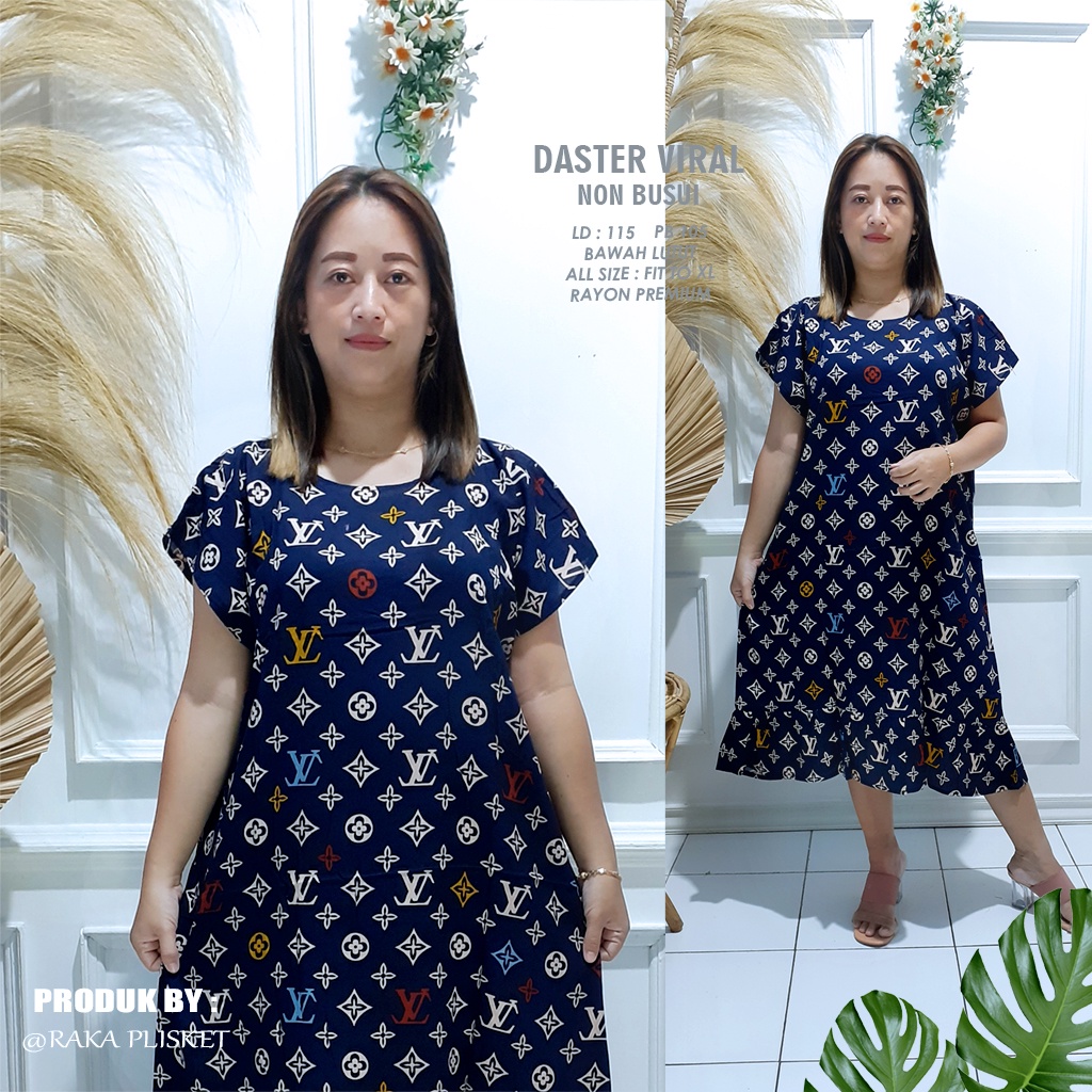 DASTER RUFFLE | DASTER VIRAL MOTIF | DASTER KEKINIAN | DASTER RAYON MURAH BAWAH LUTUT NON BUSUI-MOTIF 21