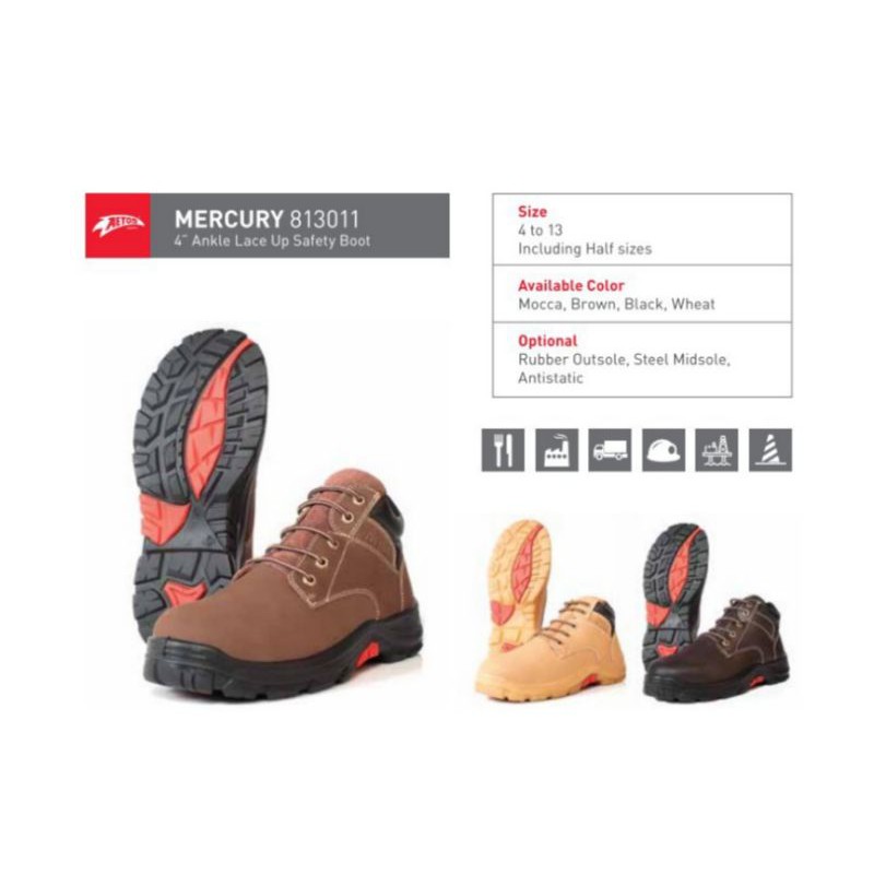 Sepatu safety aetos / Shoes safety aetos MERCURY 813011 / Sepatu boot safety karet ORIGINAL (COD) Mo