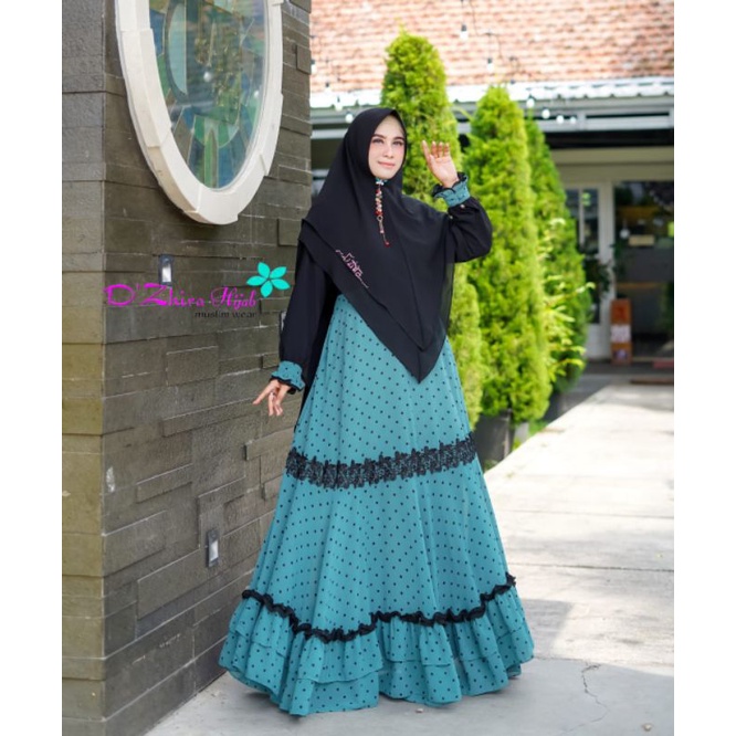 dress muslim/gamis syari/gamis terbaru Raline by Dzhira hijab