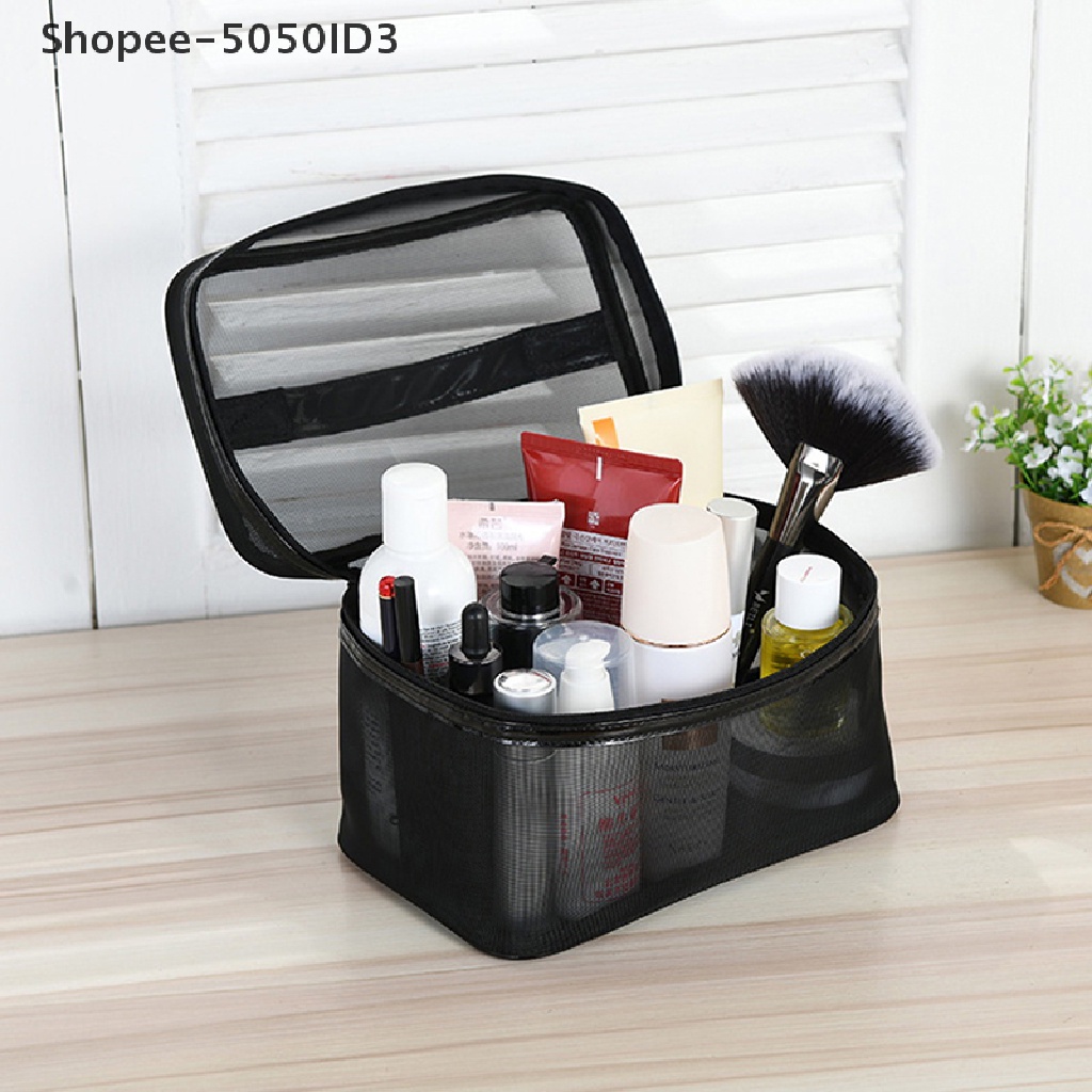 Ko Tas Pouch Mesh Transparan Organizer Kosmetik / Makeup Wanita