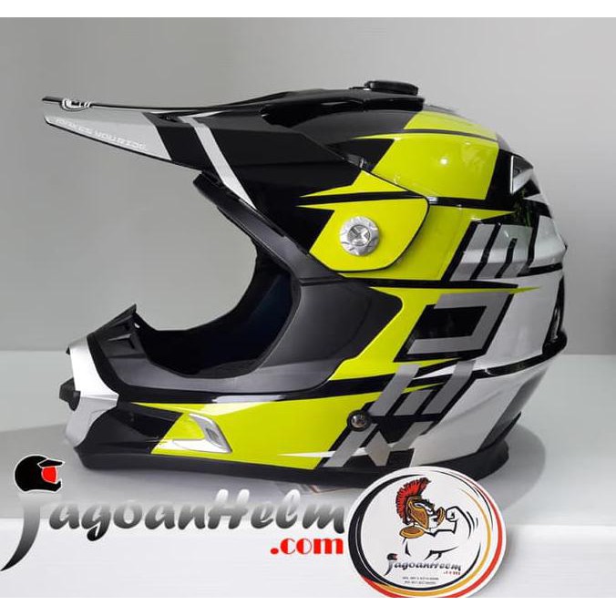 BEST QUALITY ZEUS HELM ZS951 | BLACK RR16 GREEN | PATTERN ZS 951 CROSS TRAIL STOK TERBATAS