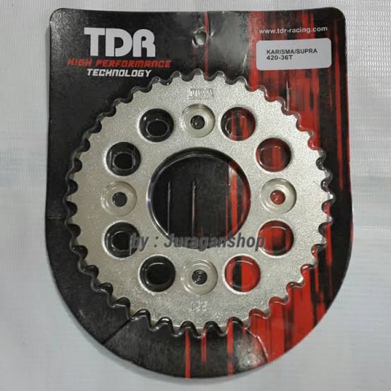 GEAR GIIR SET DEPAN BELAKANG TDR ORIGINAL 420 SILVER SUPRA X 125 KHARISMA