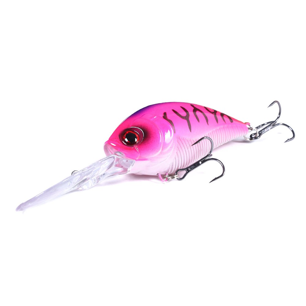 HENGJIA 1PCS Umpan Pancing Bentuk Ikan 3d Panjang 12.5cm Berat 20.5g Hard Crankbait Artificial Fishing Lure