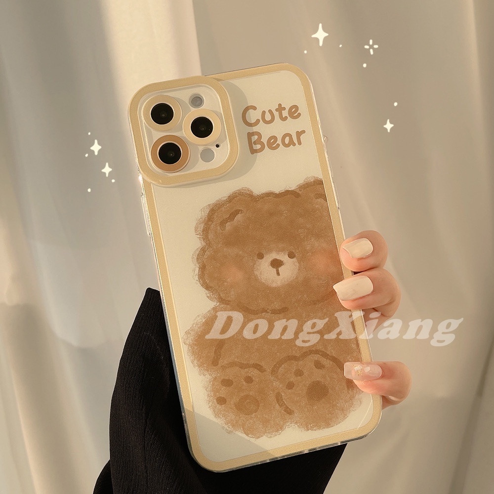 Soft Case TPU Motif Brown Bear Untuk Samsung A03 A02S A12 A13 A02 A22 A32 A52 A72 A13 A21S A10 A20 A50 A51 A71 M12 A10S Note 20 Ultra S2021Plus