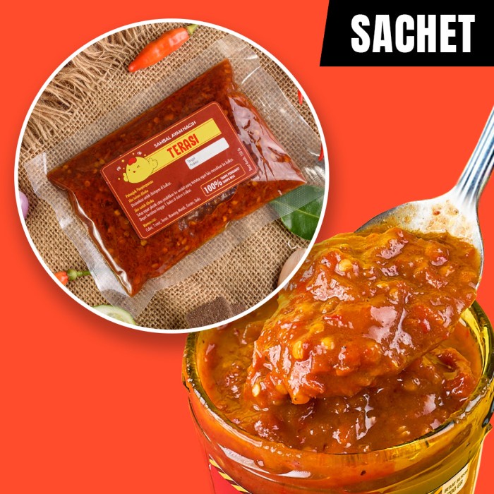 

Sambal-Aneka- Sambal Terasi Sachet By Sambal Ayam Nagih - Sachet 150Gr -Aneka-Sambal.