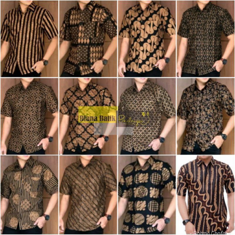 Baju Batik Pria Gus Azmi Syubbanul Muslimin Batik Katun Halus lengan Pendek Terbaru M L XL