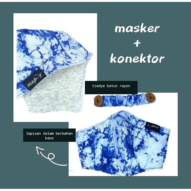 MASKER HIJAB TIE DYE / MASKER TIE DYE / MASKER SET KONEKTOR / MASKER TIEDYE HIJAB