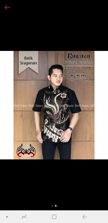 Edelin Kemeja Batik Pria Full Furing Bahan Katun Primisima