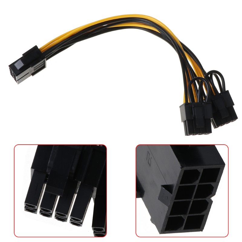 Cre Kabel Splitter Power Supply Cpu 8-pin Ke Pci-E 8-pin (6P + 2p) Panjang 25cm