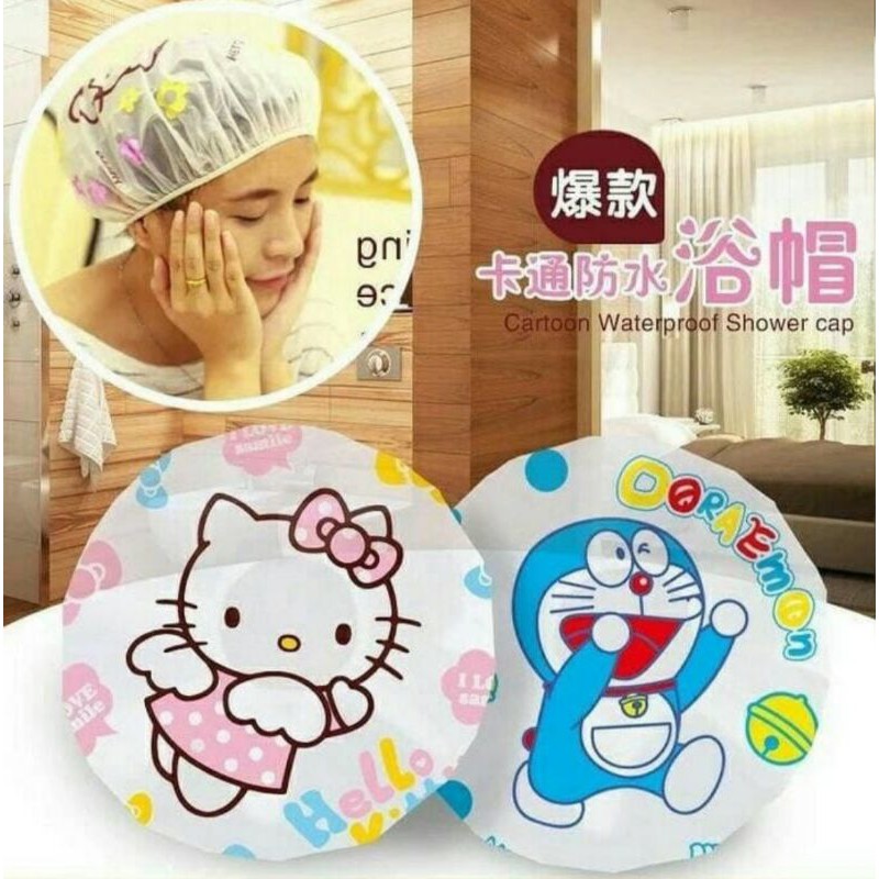 SHOWER CAP KARAKTER - SHOWER CAP TOPI MANDI JAPAN STYLE