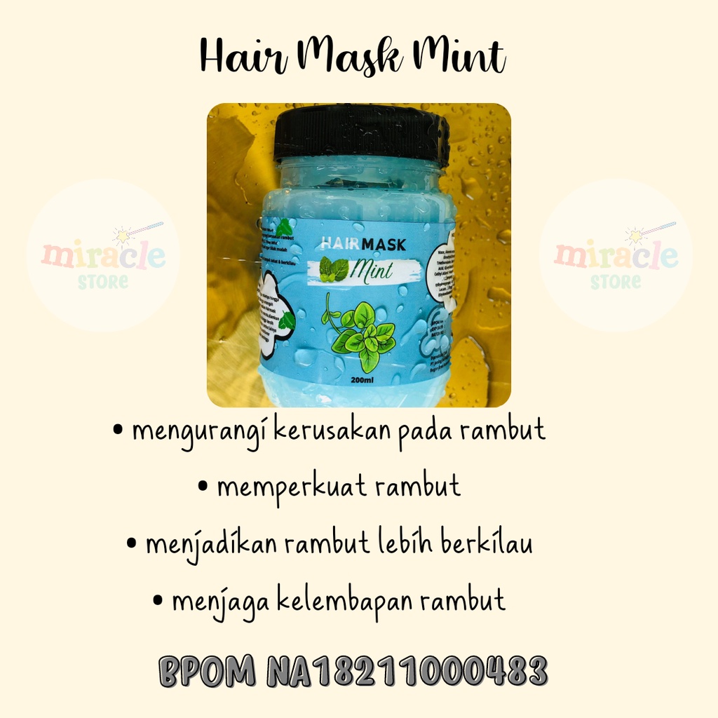 [BPOM]HAIR MASK|CONDITIONER|HAIR MIST|MASKER RAMBUT CREAMBATH PERAWATAN ALA SALON ANTI RAMBUT RONTOK MAKARIZO HAIR MASK ACL ZBEAUTYCARE HAIR MASK MURAH CREAMBATH MURAH PERAWATAN RAMBUT RONTOK RUSAK KERING KETOMBE TREATMENT RAMBUT MURAH VITAMIN RAMBUT-HAIR MASK MINT