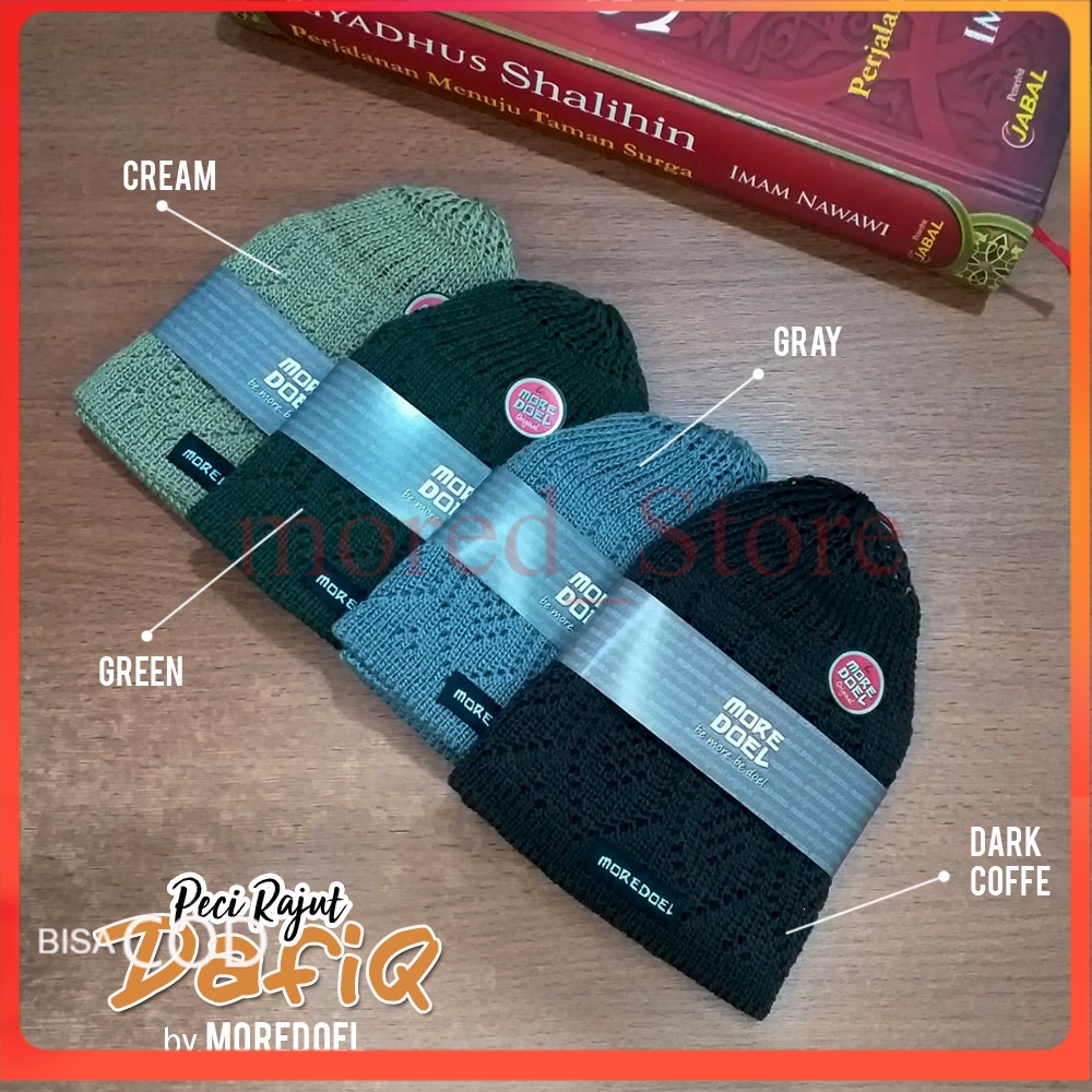 Peci Rajut Dewasa DafiQ By Moredoel Tebal dan Nyaman di Pakai Sholat dan Harian
