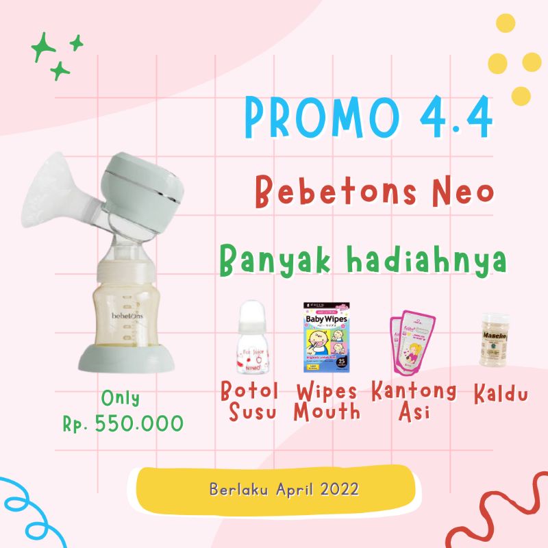 Bebetons Neo / Pompa Asi Bebetons / Pompa Asi Murah / Bebetons Breastpump