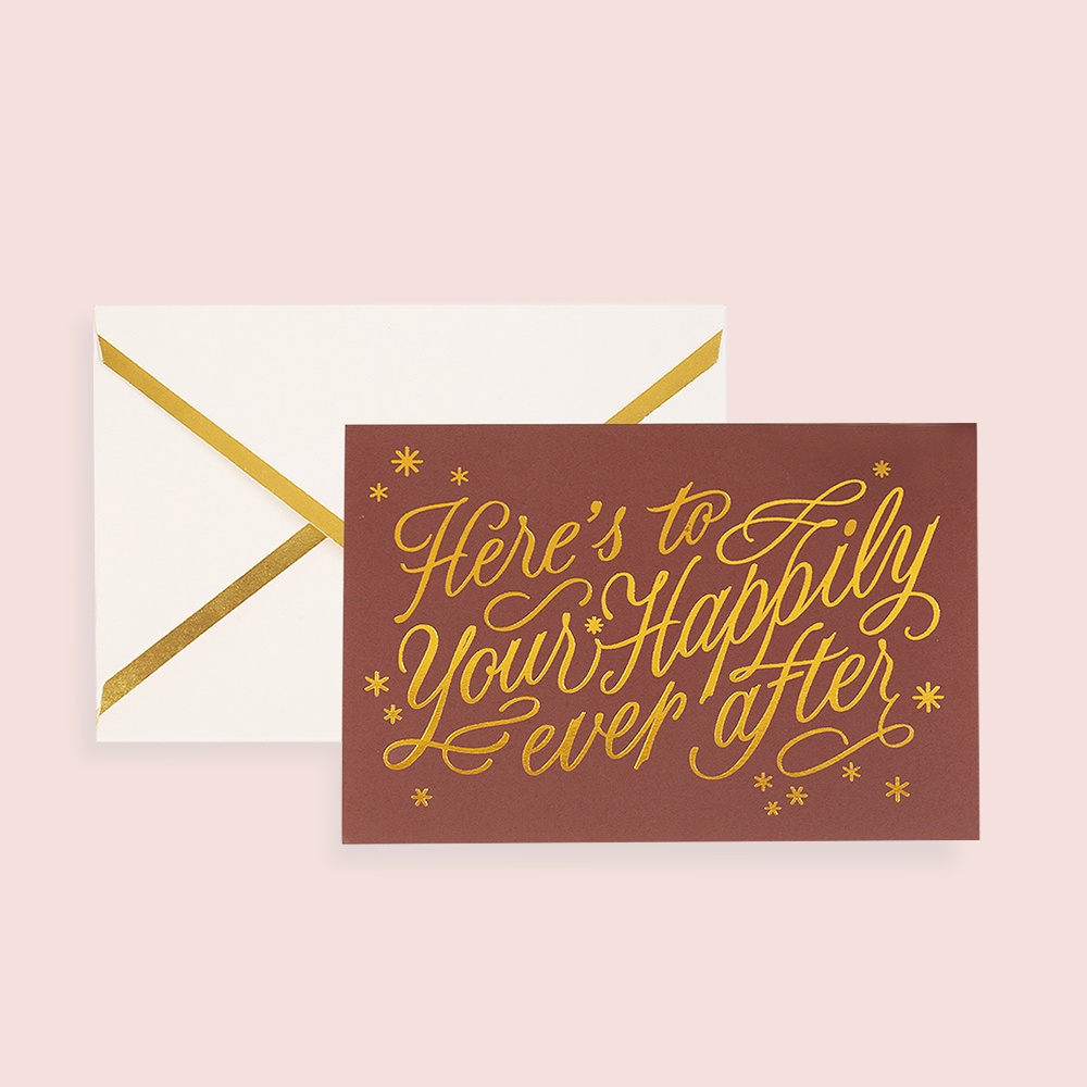 

Happily Ever After Greeting Card - Kartu Ucapan Hadiah Pernikahan Teman Sahabat - LOULOUROSE