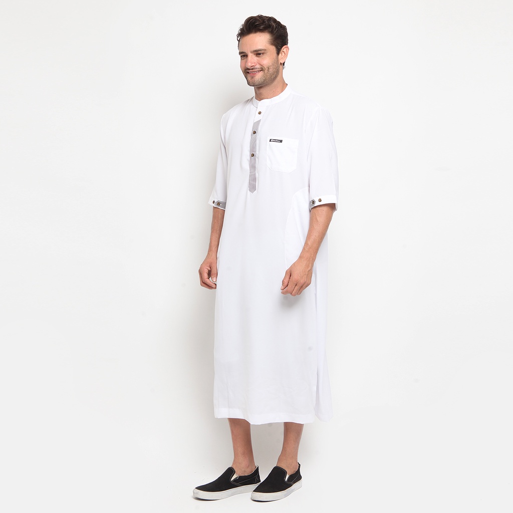 Jubah Sholat Pria Dewasa - baju Jubah Muslim Pria  Nauhtec Katun Premium