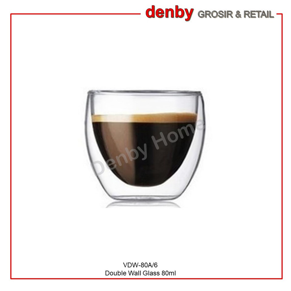 DENBY HOME Gelas Kopi Double Wall, Coffee Glass 80ml