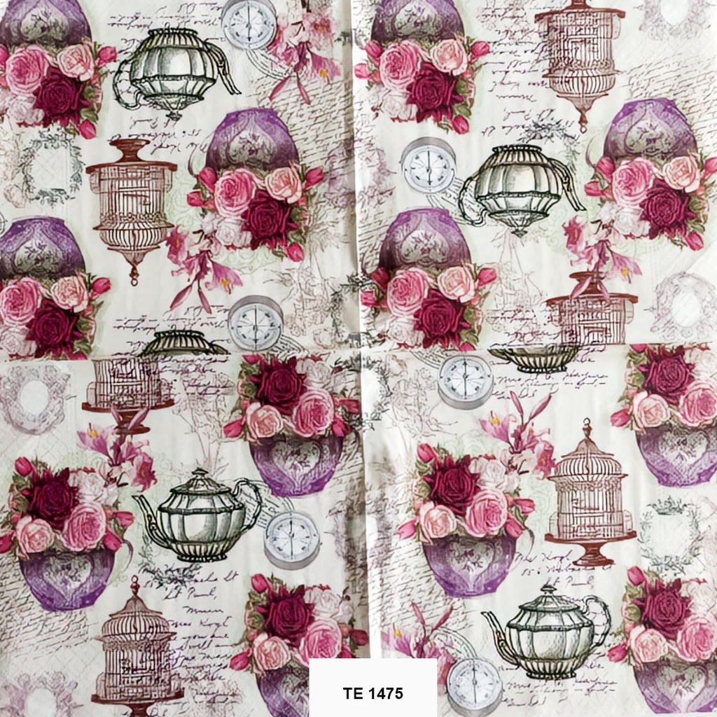 Tisu  Napkin Kerajinan  Decoupage Eropah 33X33 CM TE 1475 TTS