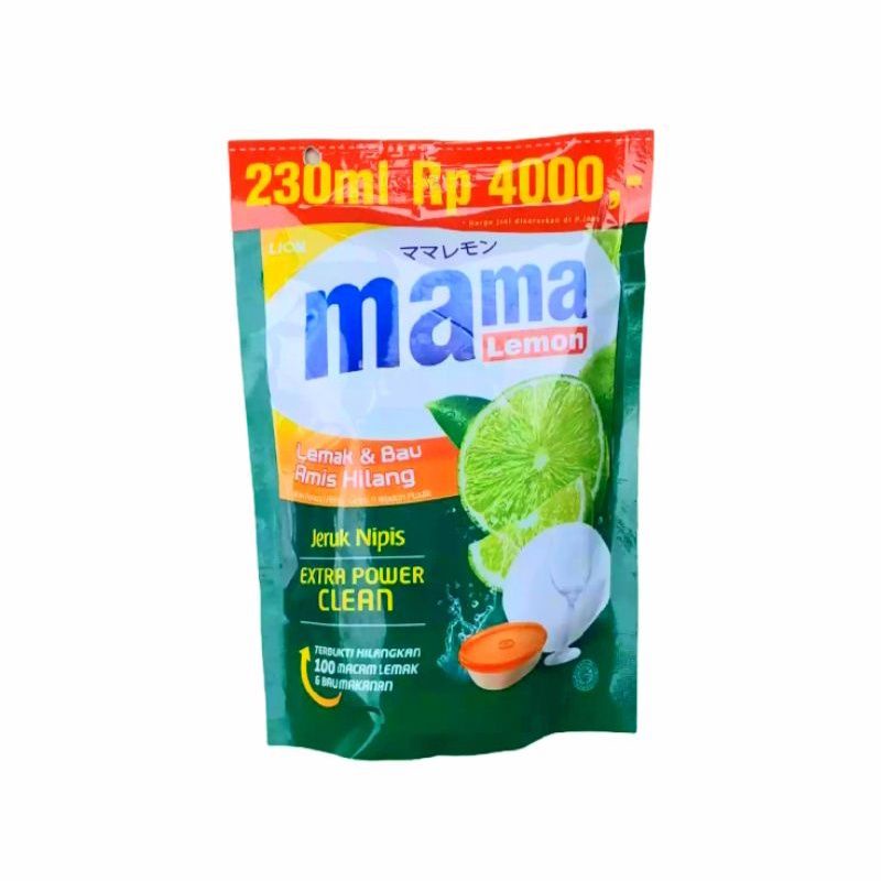 Mama Lemon Jeruk Nipis Netto 230ml - Mama Lemon 4000