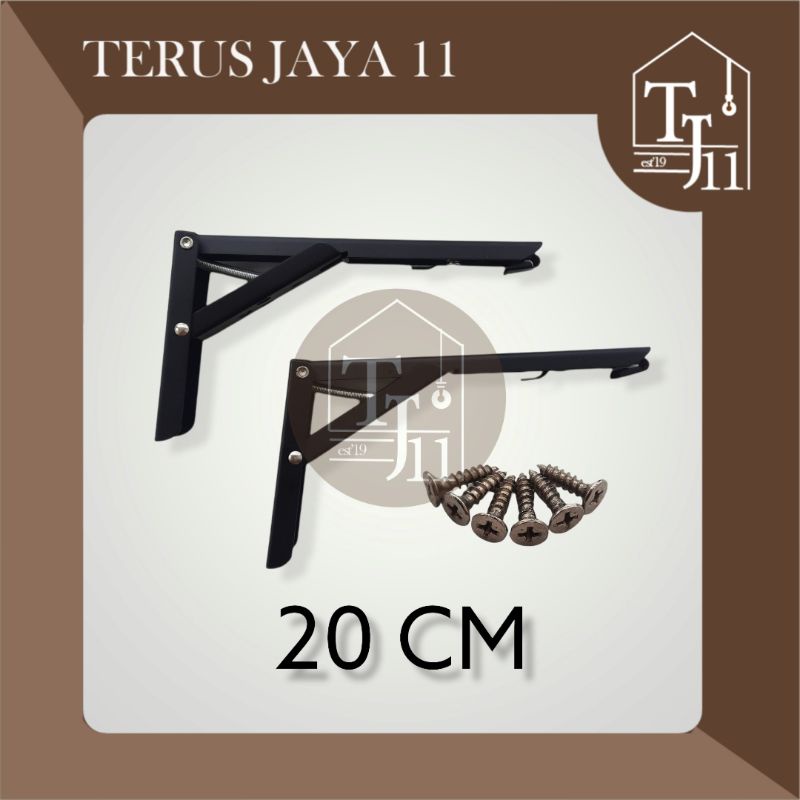 Siku Lipat/Siku Meja Lipat/Fold Bracket/Siku Dinding Lipat Ukuran 20 CM Harga 1 PASANG