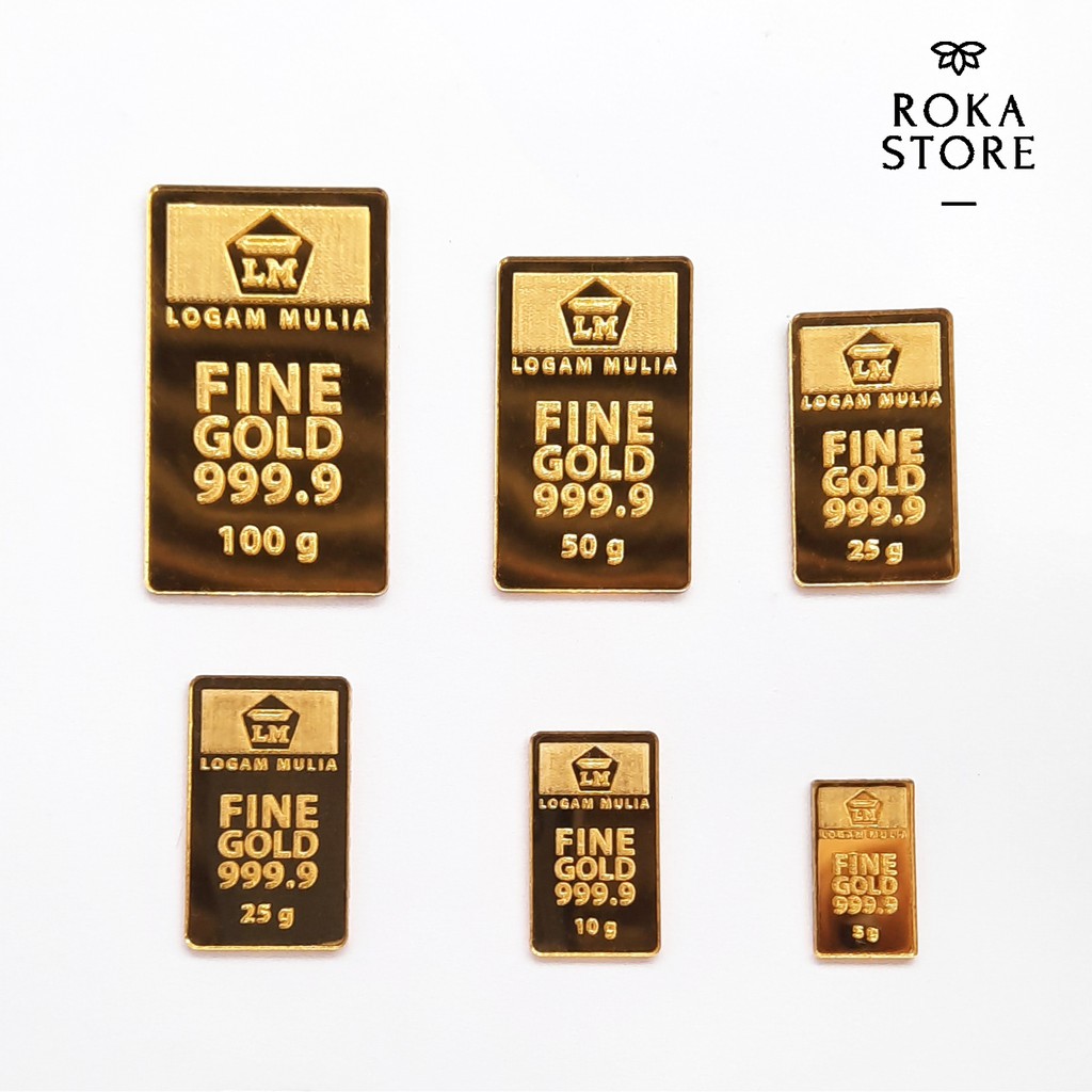 Replika Logam Mulia 10 Gram / Emas Batangan / Emas Antam / Tiruan LM 10 Gr