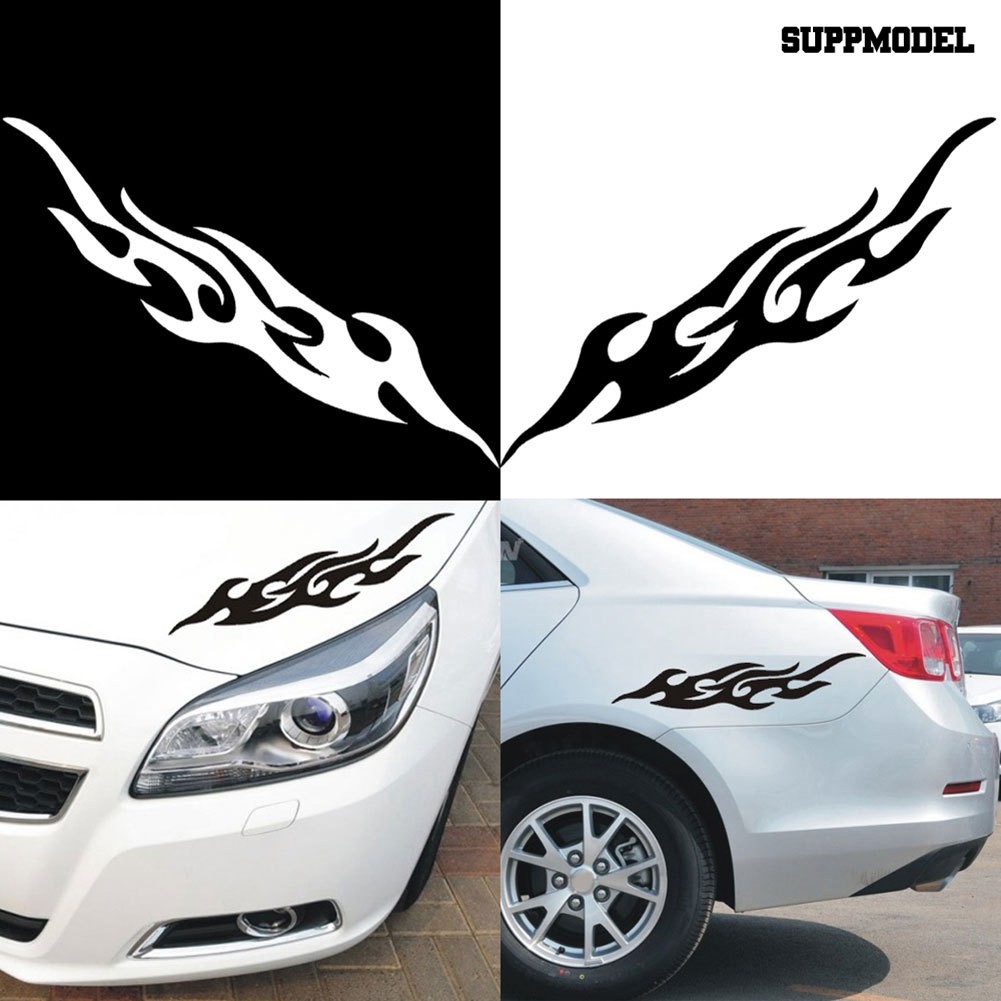 Supmodel 1 Pair Fire Flame Car Window Body Bumper Motorcycle Laptop Decal Sticker Decor