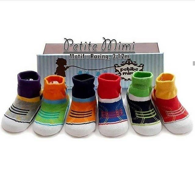 Kaos Kaki Bayi Baby Socks Petite Mimi Box Isi 6pcs 0 3 6 9 12 24 Bulan 1 2 Tahun